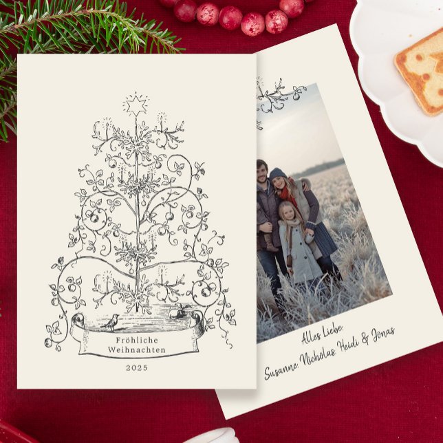 German Christmas | Fröhliche Weihnachten Photo Holiday Card (Creator Uploaded)