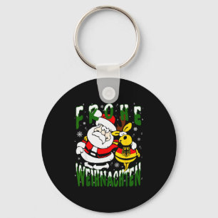 German Christmas Germany Frohe Weihnachten Frohlic Keychain