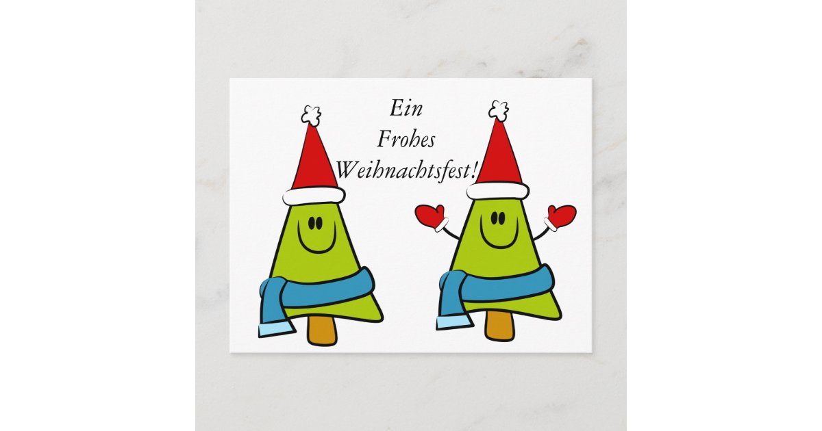 German Christmas Greetings Holiday Postcard | Zazzle.com