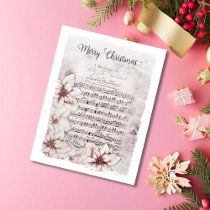 German Christmas Music Poinsettias Vintage 