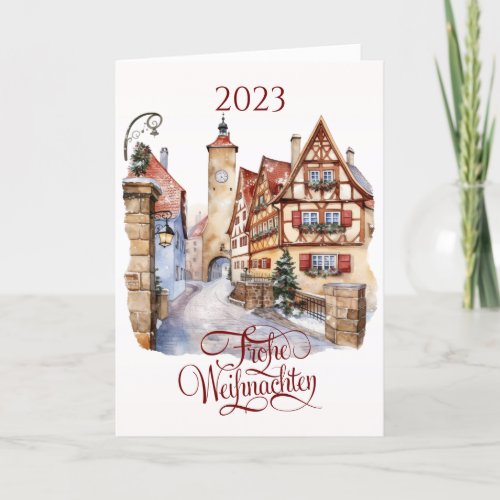 German Christmas Old Town Holiday Card