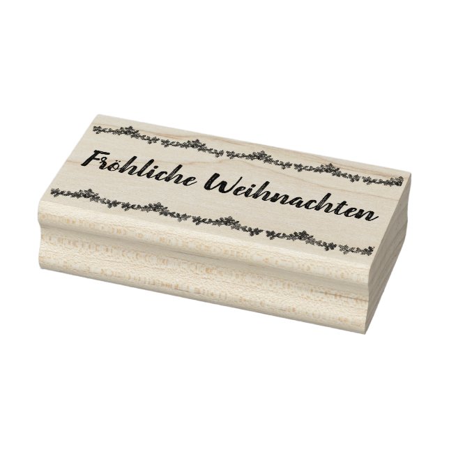 German Christmas Rubber Stamp Fröhliche Weihnachte (Stamp)