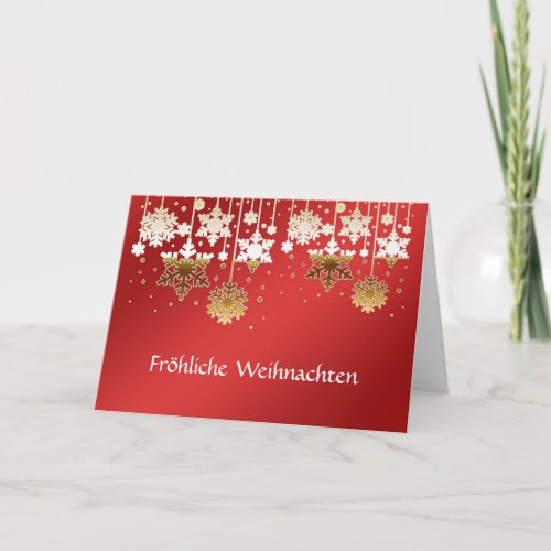 German Christmas snowflakes Holiday Card