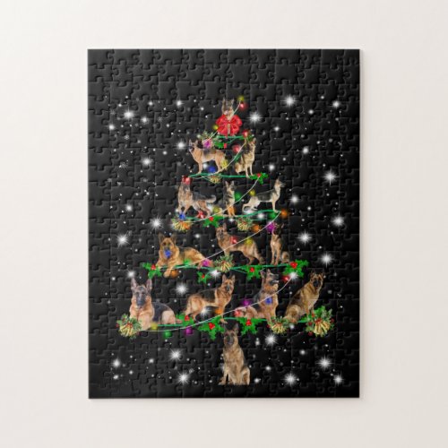 German Christmas Tree Covered By Flashlight Jigsaw Puzzle