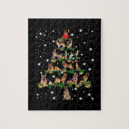 German Christmas Tree Covered By Flashlight Jigsaw Puzzle