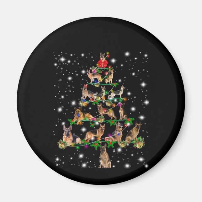 German Christmas Tree Covered By Flashlight Magnet (Front)
