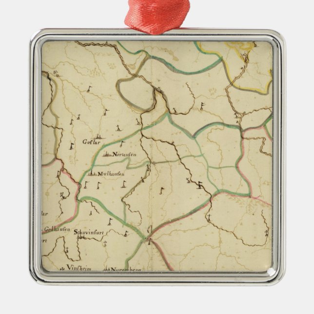 German Cities Metal Ornament (Front)