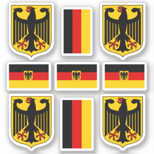 German coat of arms and flag Sticker