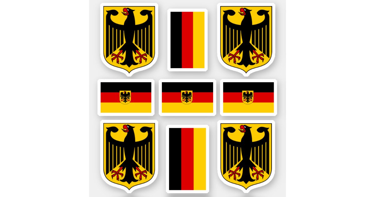 German coat of arms and flag Sticker