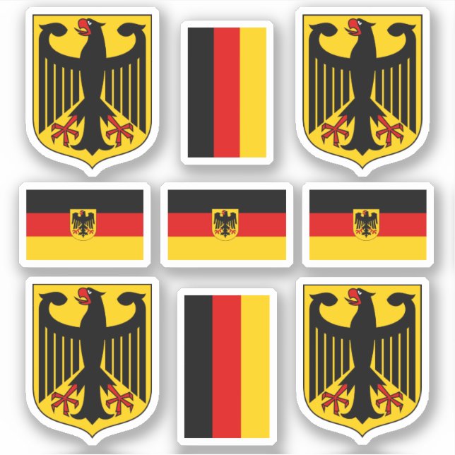 German coat of arms and flag Sticker (Front)