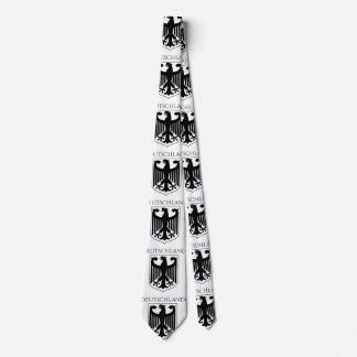 German Coat of Arms Deutschland Black and White Neck Tie