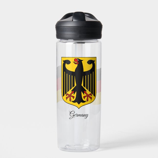 German Coat of Arms, Flag, Germany Water Bottle (Front)