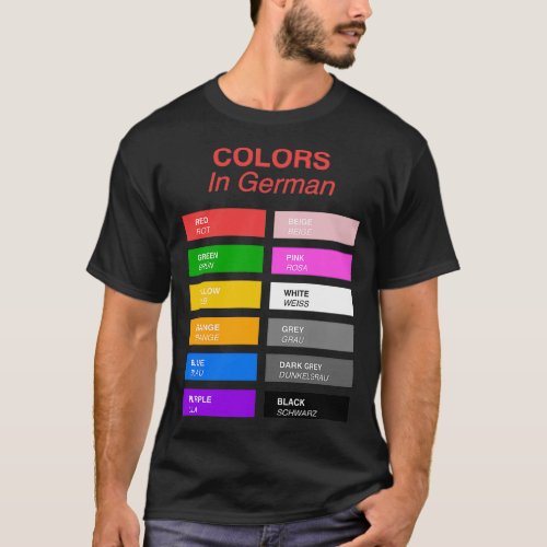 German Colors Colors in German T_Shirt