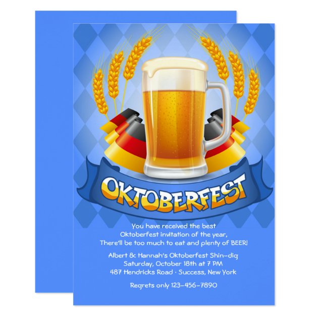 German Colors Oktoberfest Invitation