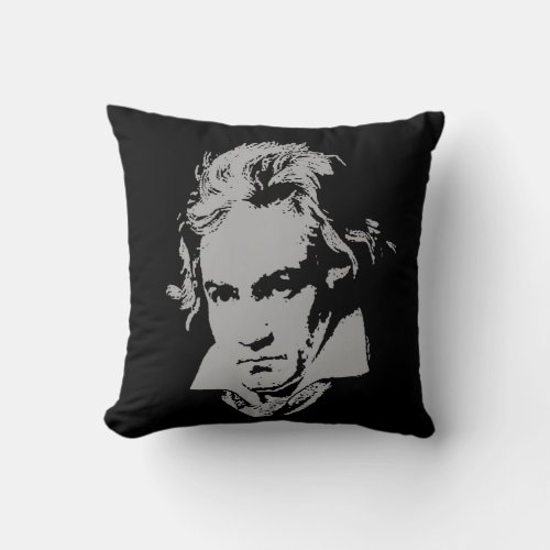 German composer and pianist Beethoven Throw Pillow