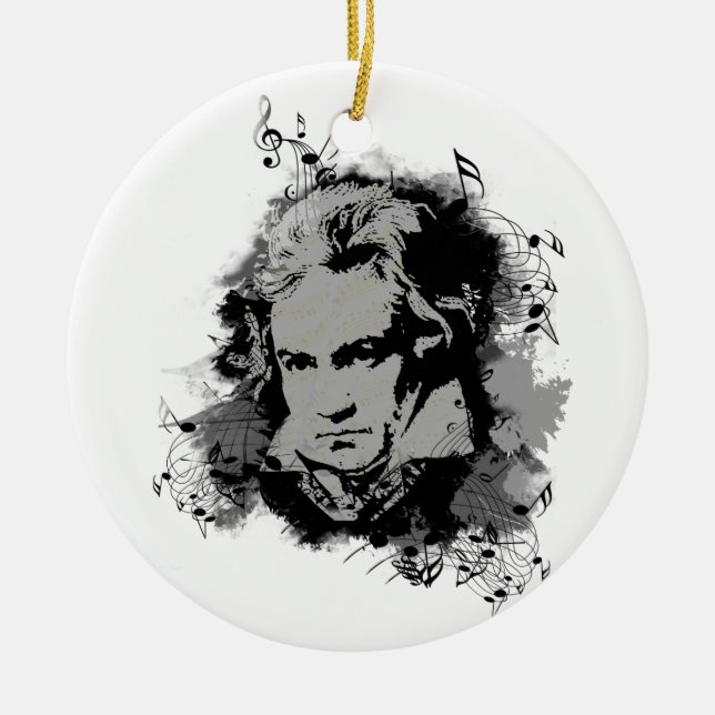 German Composer Beethoven classical music Ceramic Ornament (Front)