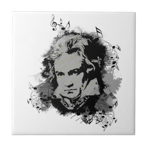German Composer Beethoven classical music Ceramic Tile