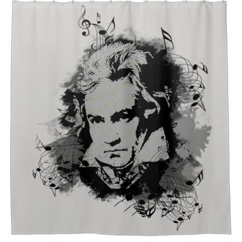 German Composer Beethoven classical music Shower Curtain