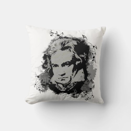 German Composer Beethoven classical music Throw Pillow