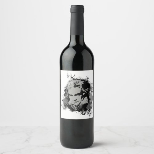 German Composer Beethoven classical music Wine Label