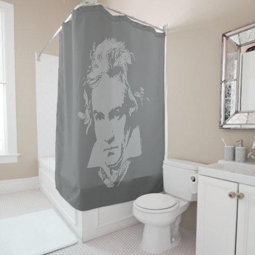 German Composer Pianist of classical music Showe Shower Curtain