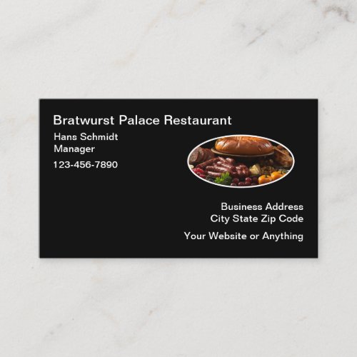 German Cuisine Restaurant Chef Business Card