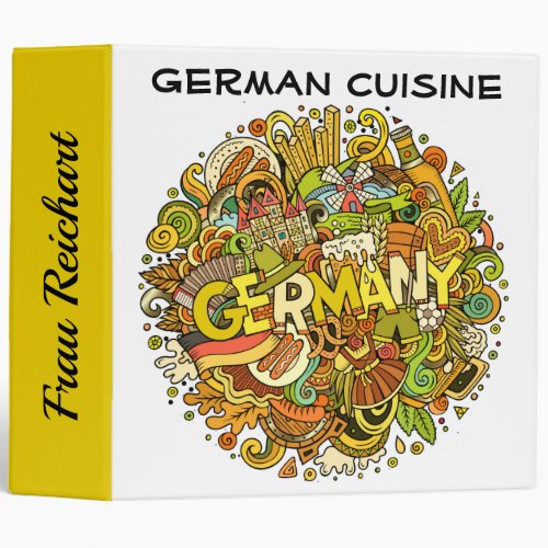 German Cuisine _ See Back 3 Ring Binder