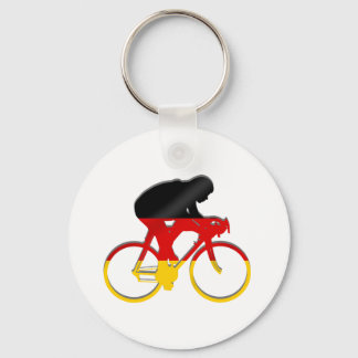 German cycling flag of germany cyclists gear keychain