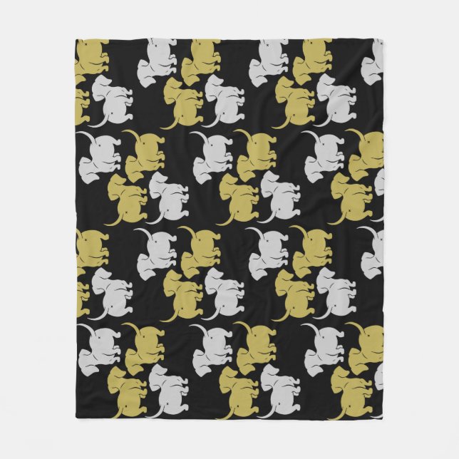 German Dachshund Dog Patterns Fleece Blanket (Front)
