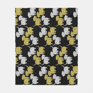 German Dachshund Dog Patterns Fleece Blanket