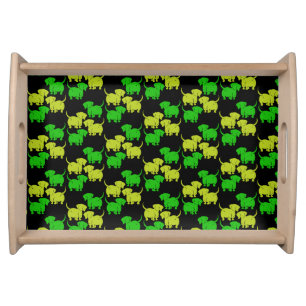 German Dachshund Dog Patterns Serving Tray