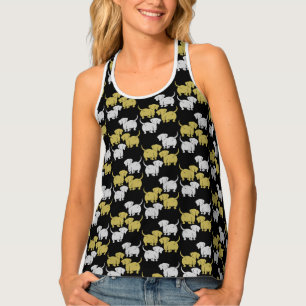 German Dachshund Dog Patterns Tank Top