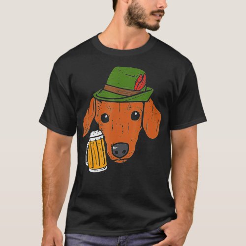 German Dachshund Oktoberfest Bavarian Weiner Sausa T_Shirt