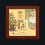 GERMAN DEUTSCH CHRISTMAS   GIFT BOX<br><div class="desc">GERMAN DEUTSCH CHRISTMAS: TWO CHILDREN SLEEPING ANGELS CHRISTMAS TREE WITH CANDLES</div>