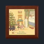 GERMAN DEUTSCH CHRISTMAS   GIFT BOX<br><div class="desc">GERMAN DEUTSCH CHRISTMAS: TWO CHILDREN SLEEPING ANGELS CHRISTMAS TREE WITH CANDLES</div>