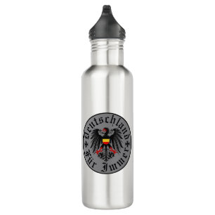 German/Deutschland Forever/eagle/iron cross Stainless Steel Water Bottle