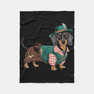 German Dog Dachshund Bavarian Weiner Sausage _4 Fleece Blanket