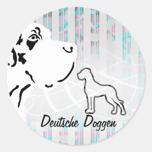 German Doggen Classic Round Sticker