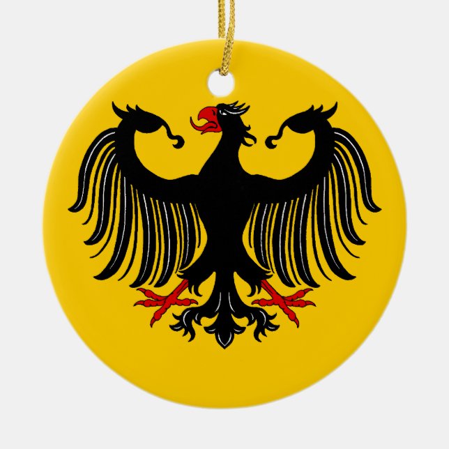 German Eagle Ceramic Ornament (Front)