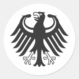 German eagle classic round sticker