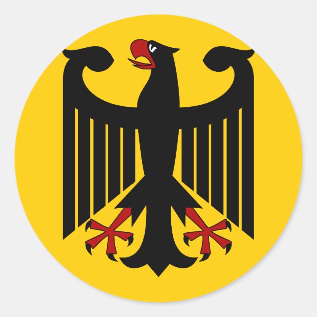 German Eagle Classic Round Sticker (Front)