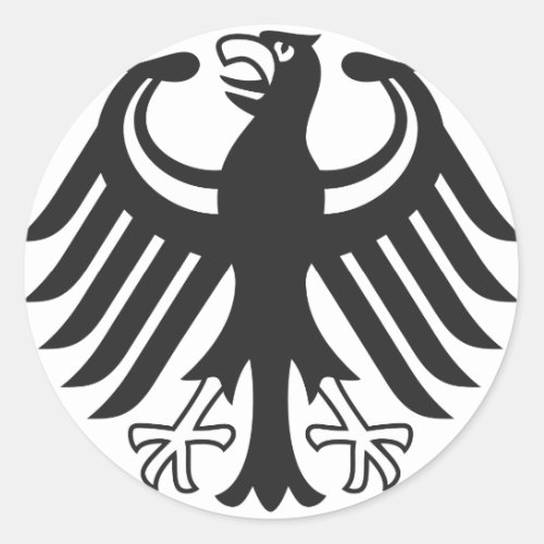 German eagle classic round sticker