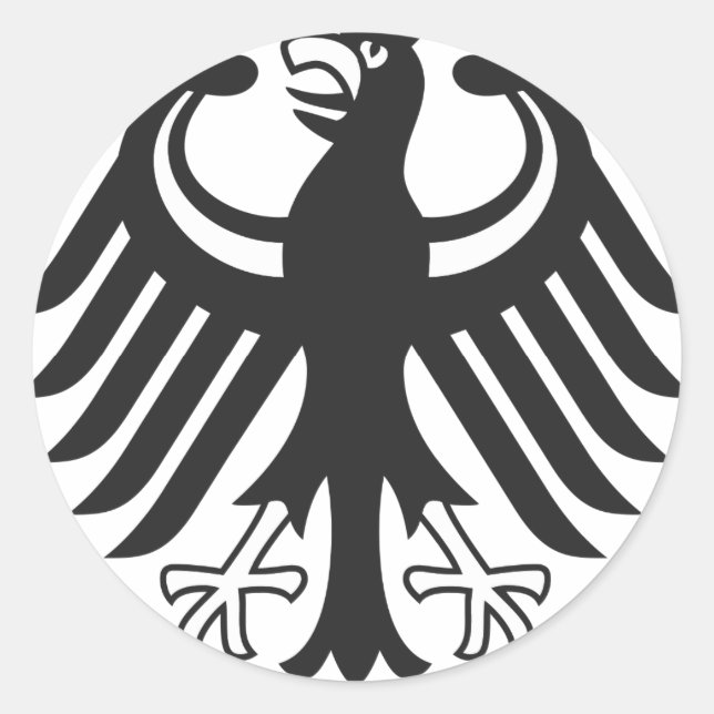 German eagle classic round sticker (Front)