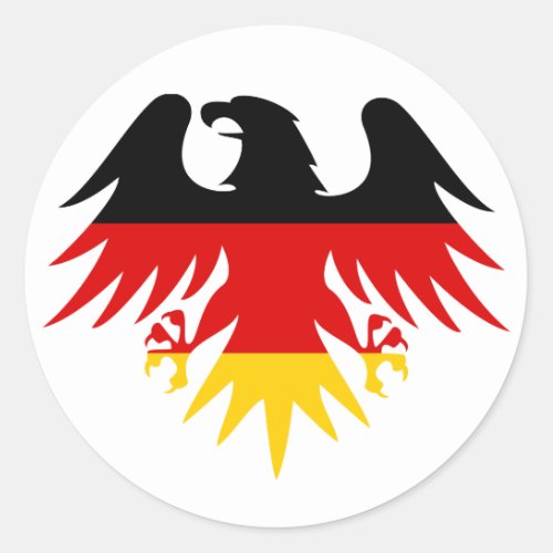 German Eagle Crest Classic Round Sticker