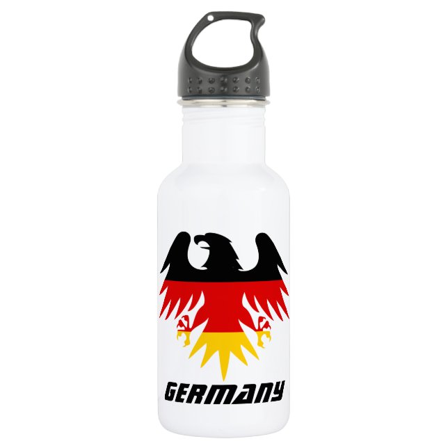 German Eagle Crest Stainless Steel Water Bottle (Front)