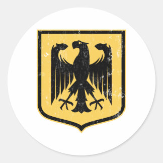 German Eagle - Deutschland coat of arms Classic Round Sticker