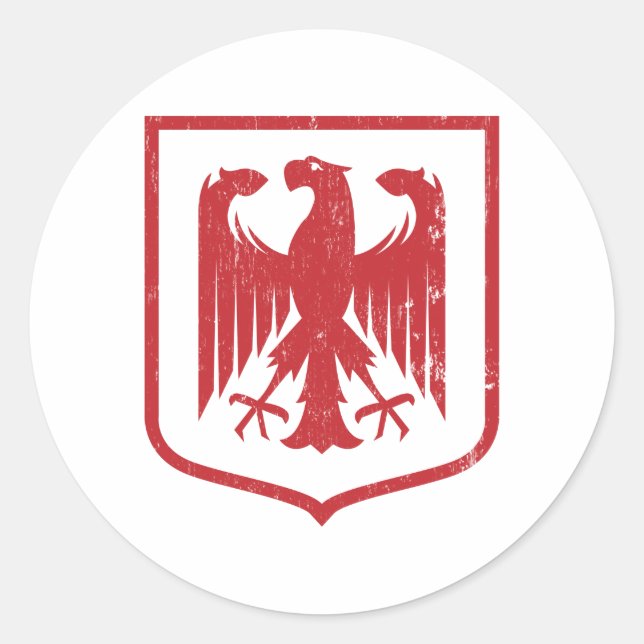 German Eagle - Deutschland coat of arms Classic Round Sticker (Front)