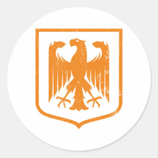 German Eagle - Deutschland coat of arms Classic Round Sticker