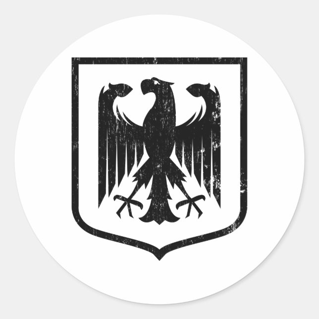 German Eagle - Deutschland coat of arms Classic Round Sticker (Front)