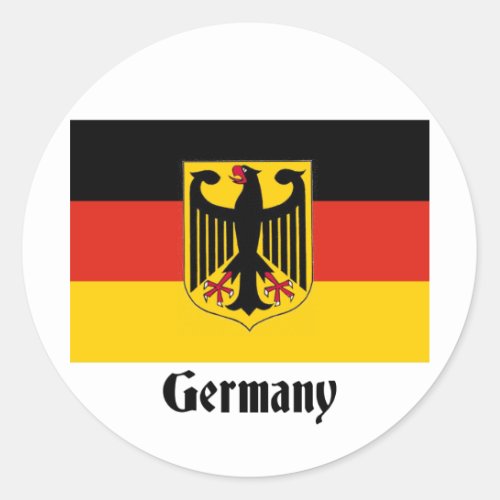 German Eagle Flag Classic Round Sticker